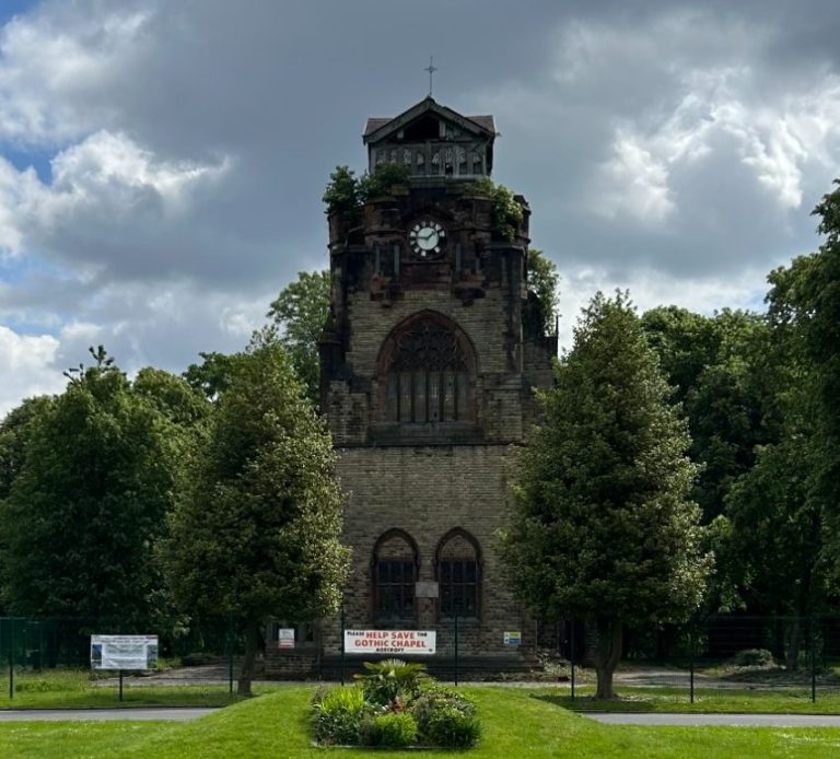 Anglican Mortuary chapel in Agecroft Cemetery